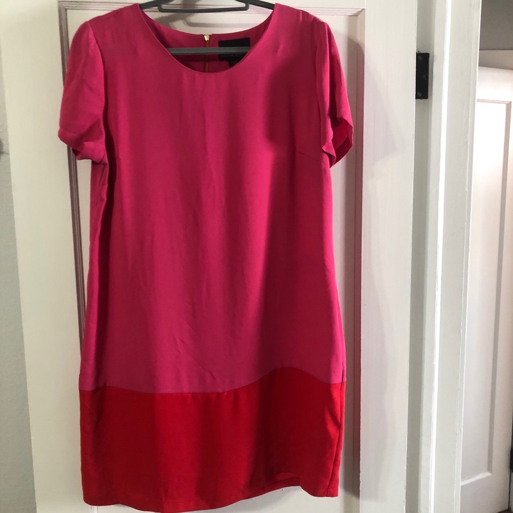 Cynthia Rowley Pink and Red Colorblock Dress